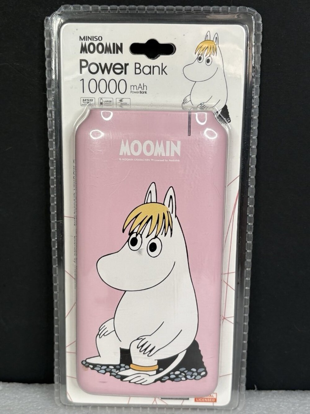 New Moomin Snorkmaiden Miniso Japan Power Bank 10000 mAh USB Ports Pink
